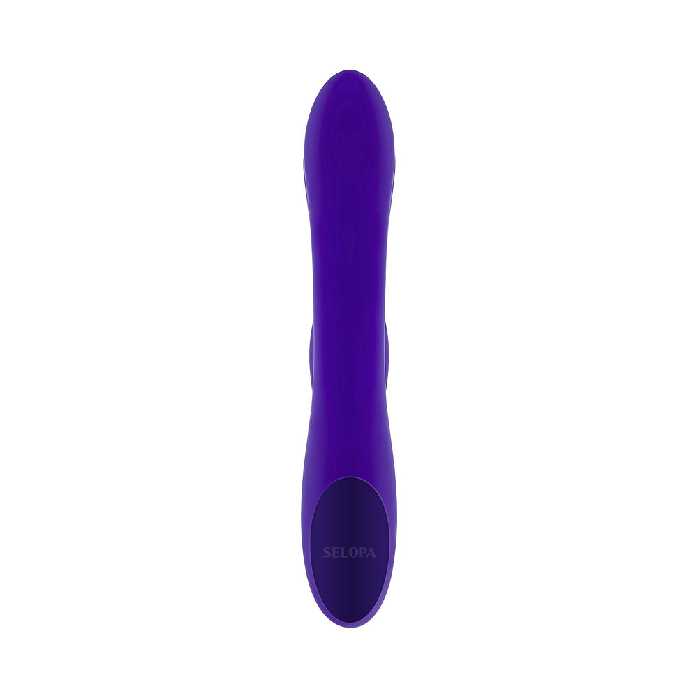 SELOPA - POSEABLE BUNNY RECHARGEABLE DUAL STIMULATOR SILICONE PURPLE