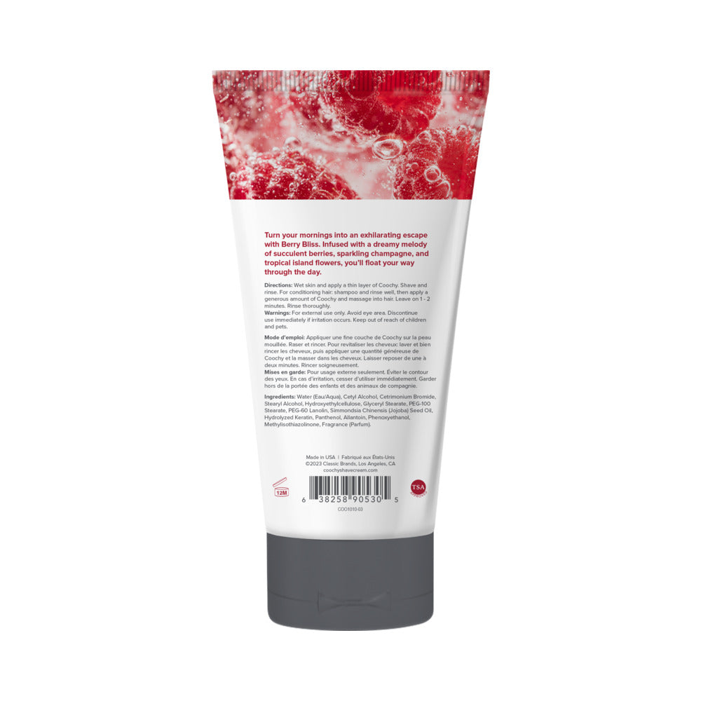 COOCHY BERRY BLISS SHAVE CREAM 3.4 OZ.