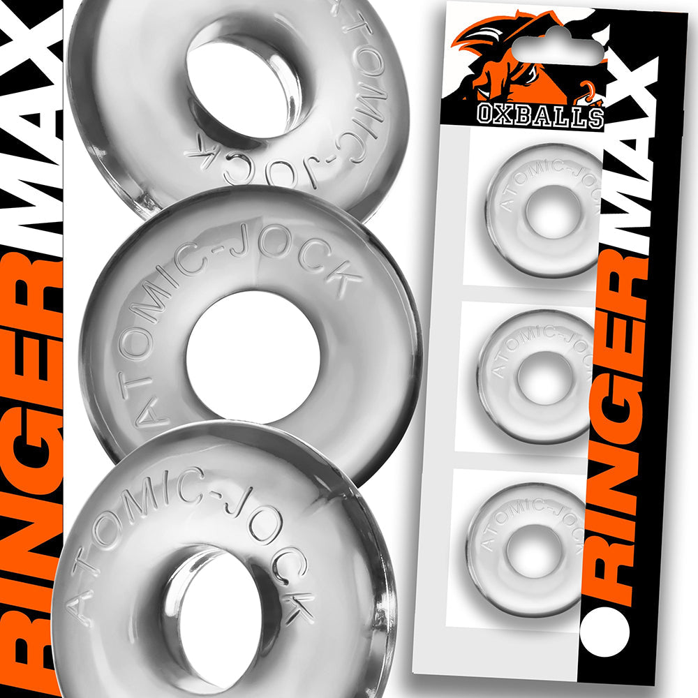 OXBALLS RINGER MAX 3-PACK CLEAR