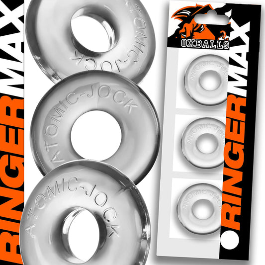 OXBALLS - RINGER MAX 3-PACK CLEAR