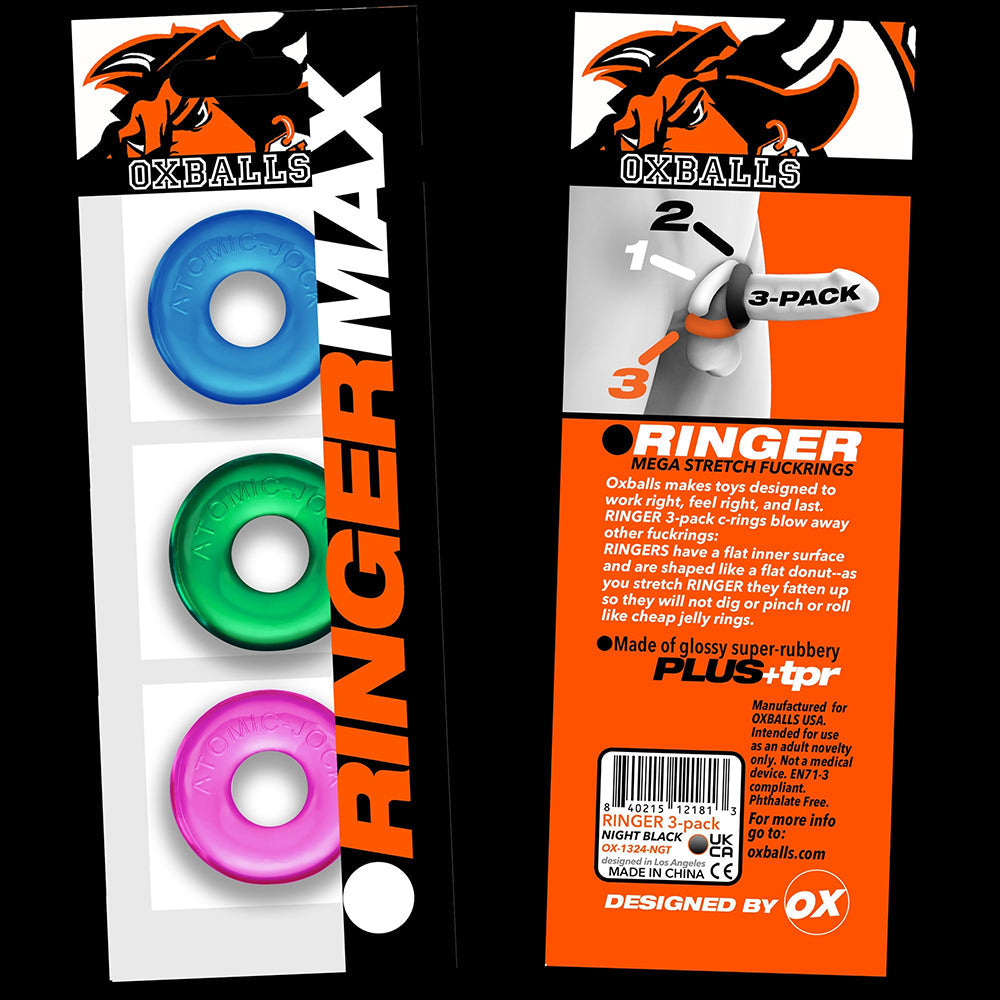 OXBALLS RINGER MAX 3-PACK NEON
