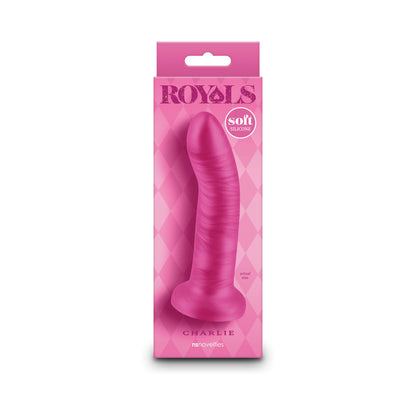 ROYALS CHARLIE 5 IN. METALLIC CURVED DILDO PINK