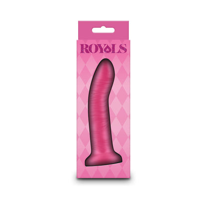ROYALS CHARLIE 5 IN. METALLIC CURVED DILDO PINK