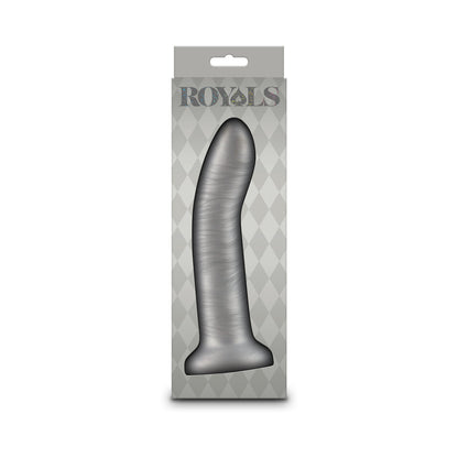 ROYALS CHARLIE 7 IN. METALLIC CURVED DILDO CHAMPAGNE