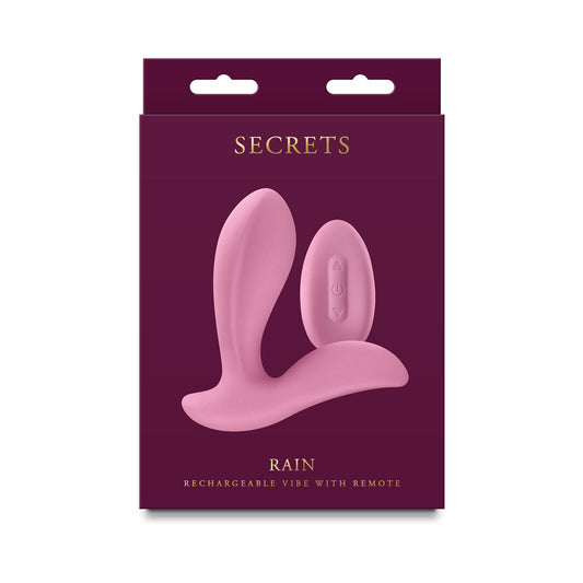 NS NOVELTIES - SECRETS RAIN INSERTABLE VIBE WITH REMOTE CORAL