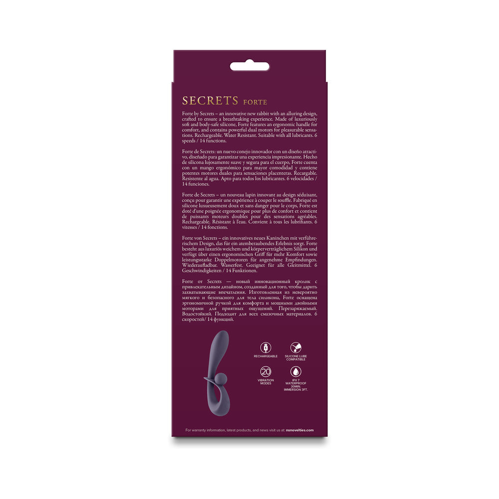 NS NOVELTIES - SECRETS FORTE VIBRATING RABBIT GRAY