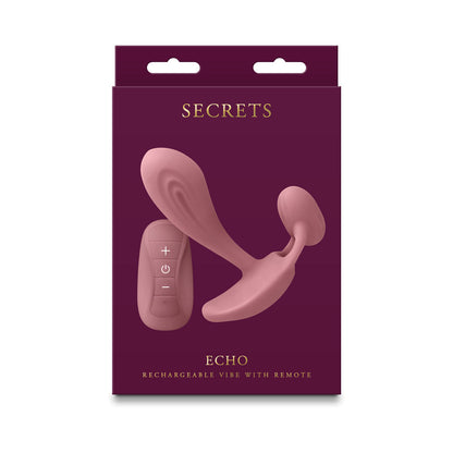 NS NOVELTIES - SECRETS ECHO INSERTABLE VIBE WITH REMOTE DUSTY ROSE