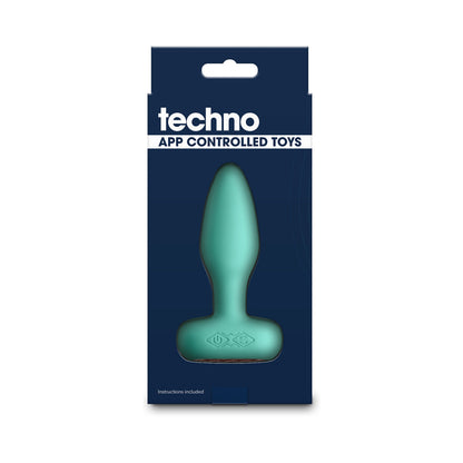 TECHNO PRISM APP-CONTROLLED VIBRATING AND ROTATING PLUG TEAL