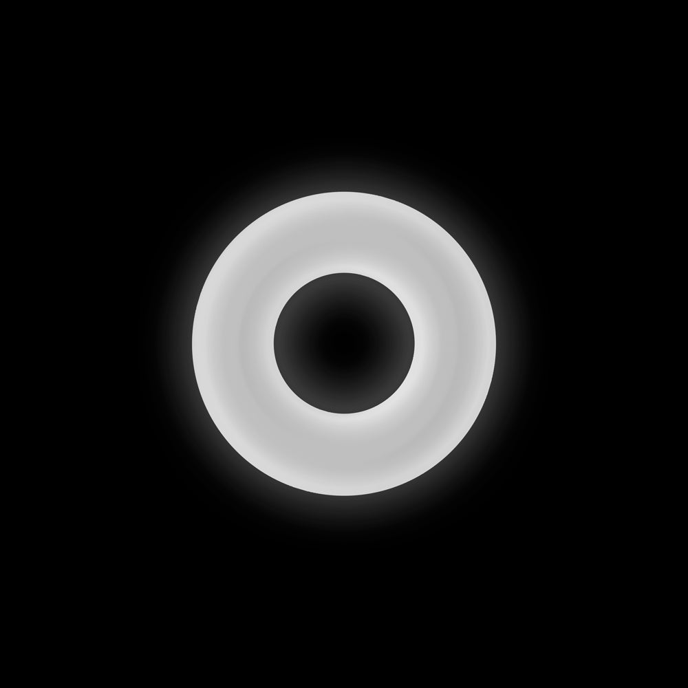 FIREFLY BUBBLE RING MEDIUM GLOW-IN-THE-DARK COCK RING WHITE