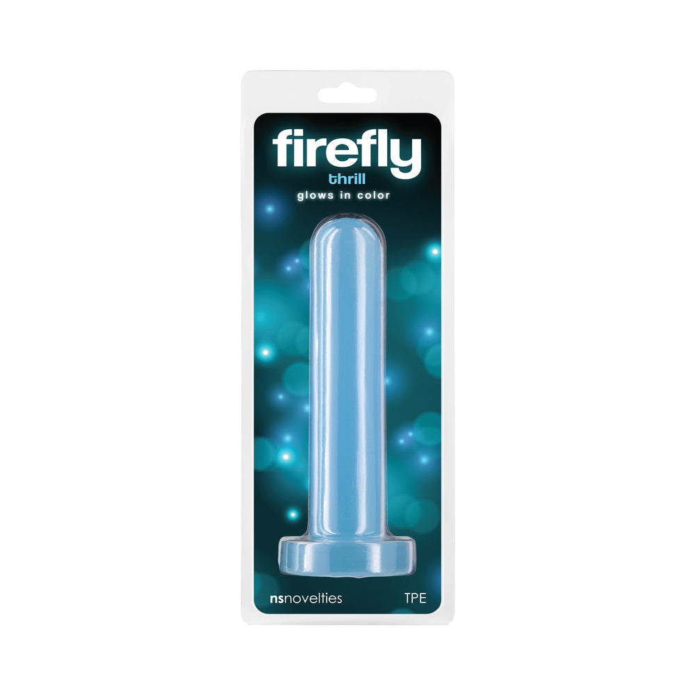 NS NOVELTIES - FIREFLY THRILL SMALL GLOW-IN-THE-DARK DILDO BLUE