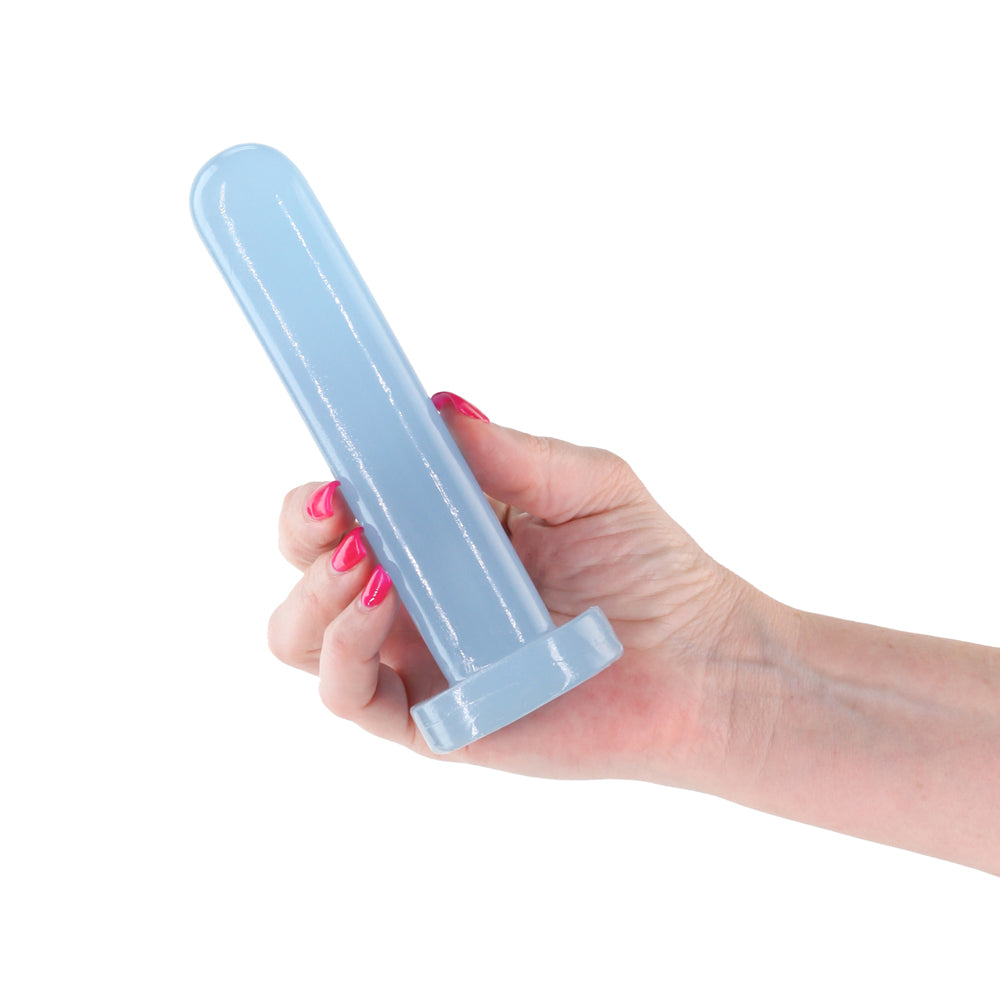 NS NOVELTIES - FIREFLY THRILL SMALL GLOW-IN-THE-DARK DILDO BLUE