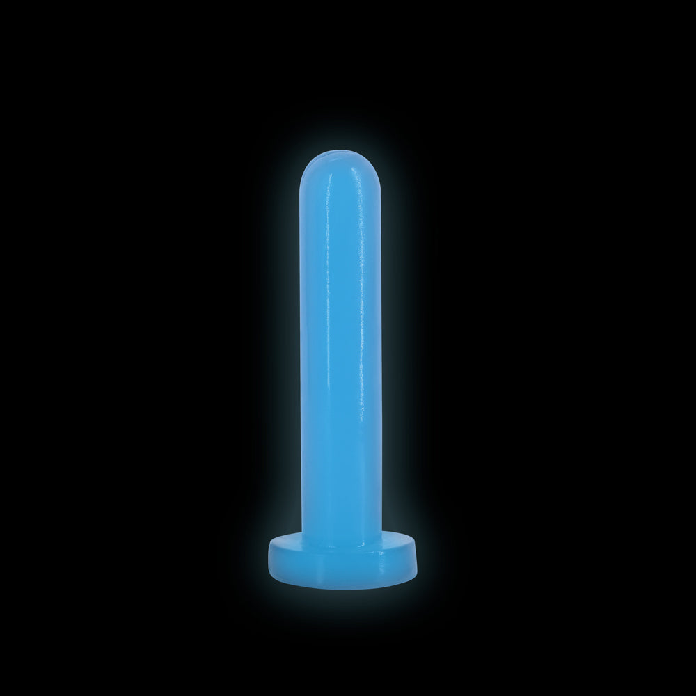 NS NOVELTIES - FIREFLY THRILL SMALL GLOW-IN-THE-DARK DILDO BLUE