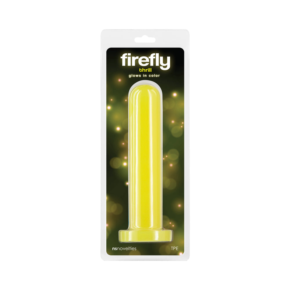 FIREFLY THRILL LARGE GLOW-IN-THE-DARK DILDO YELLOW