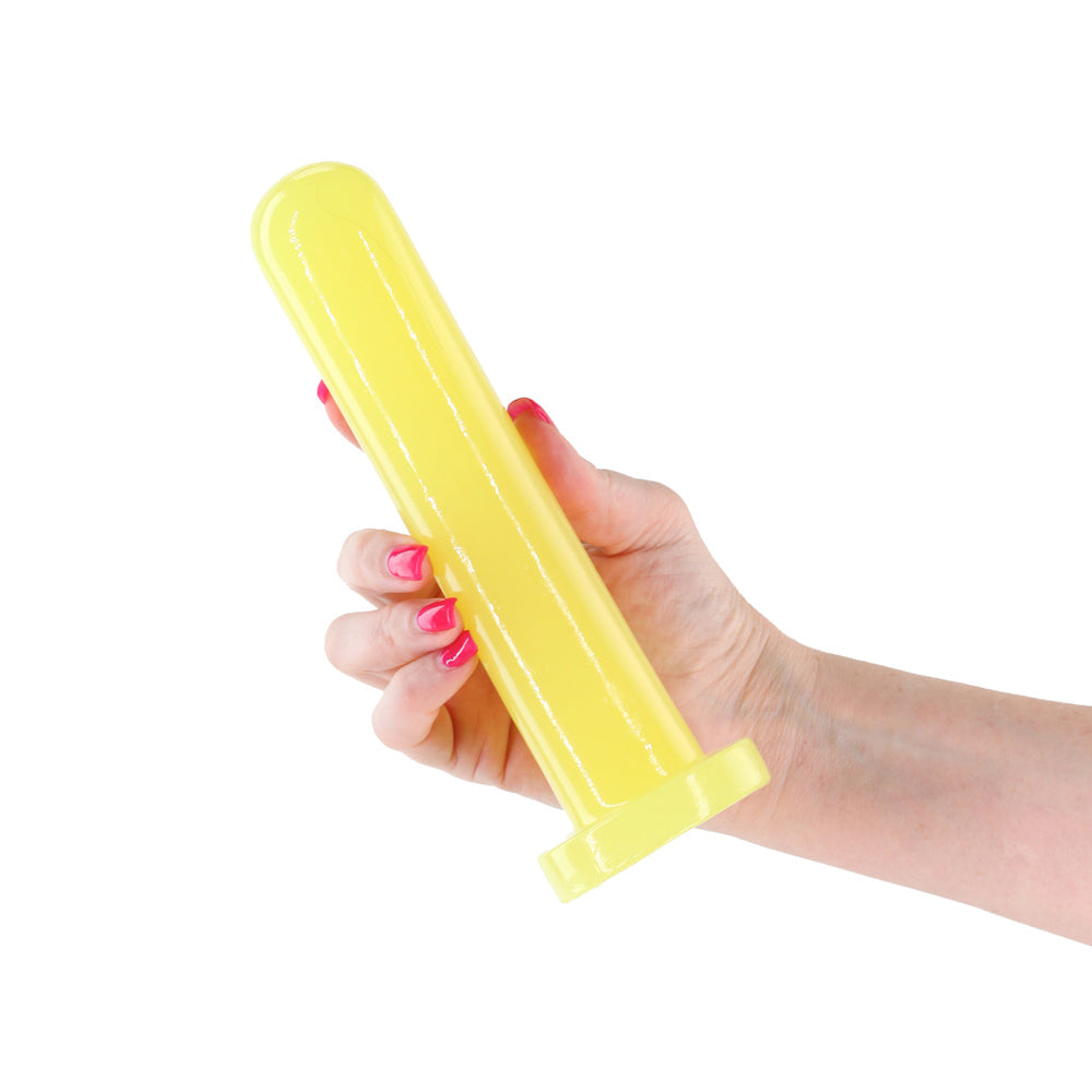 FIREFLY THRILL LARGE GLOW-IN-THE-DARK DILDO YELLOW