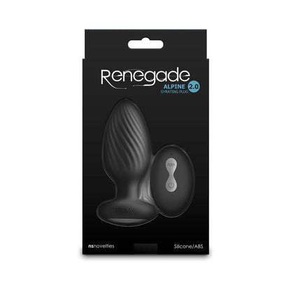 RENEGADE ALPINE 2.0 GYRATING AND VIBRATING PLUG WITH REMOTE BLACK