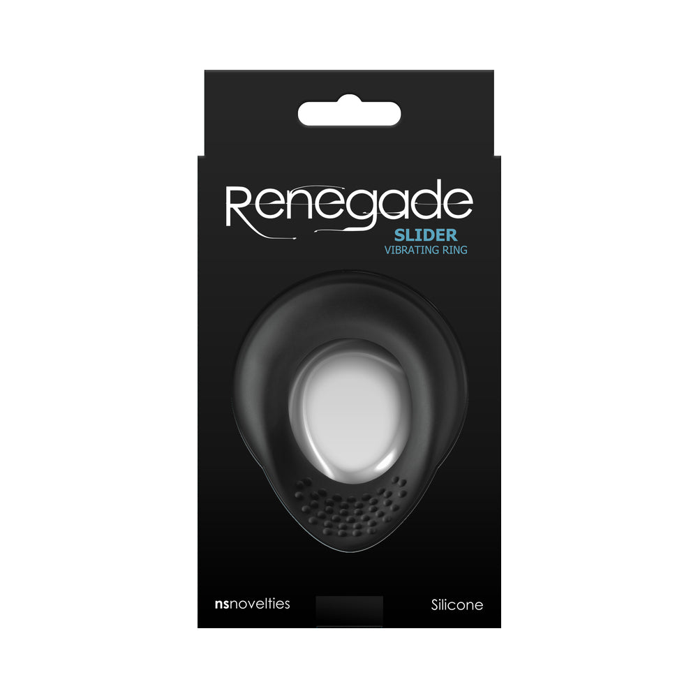 RENEGADE SLIDER VIBRATING COCK RING BLACK