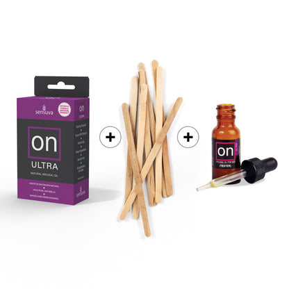 SENSUVA - ON ULTRA AROUSAL OIL 5ML MEDIUM BOX 12 PIECE + TESTER/STICKS REFILL KIT