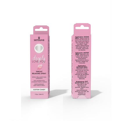 SENSUVA DEEPLY LOVE YOU THROAT RELAXING SPRAY COTTON CANDY 1 OZ.