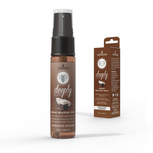 SENSUVA DEEPLY LOVE YOU THROAT RELAXING SPRAY CHOCOLATE COCONUT 1 OZ.