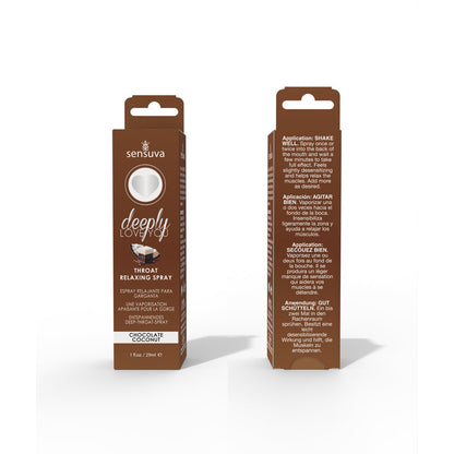 SENSUVA DEEPLY LOVE YOU THROAT RELAXING SPRAY CHOCOLATE COCONUT 1 OZ.