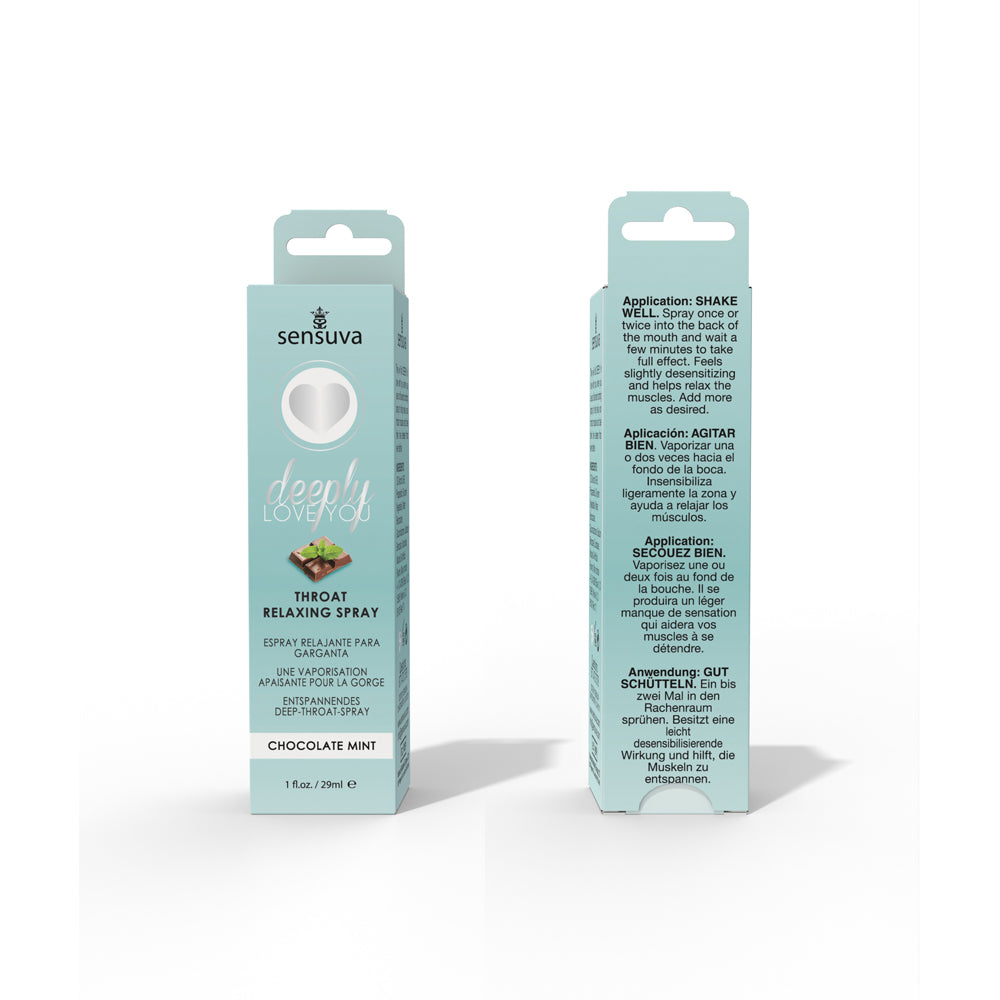 SENSUVA DEEPLY LOVE YOU THROAT RELAXING SPRAY CHOCOLATE MINT 1 OZ.