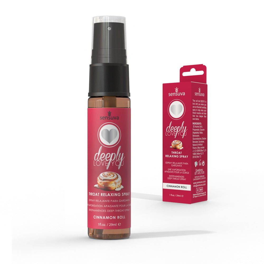 SENSUVA DEEPLY LOVE YOU THROAT RELAXING SPRAY CINNAMON ROLL 1 OZ.