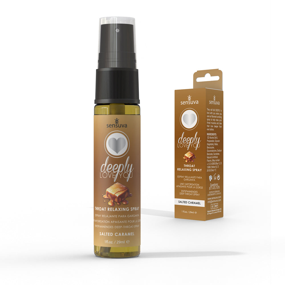 SENSUVA DEEPLY LOVE YOU THROAT RELAXING SPRAY SALTED CARAMEL 1 OZ.