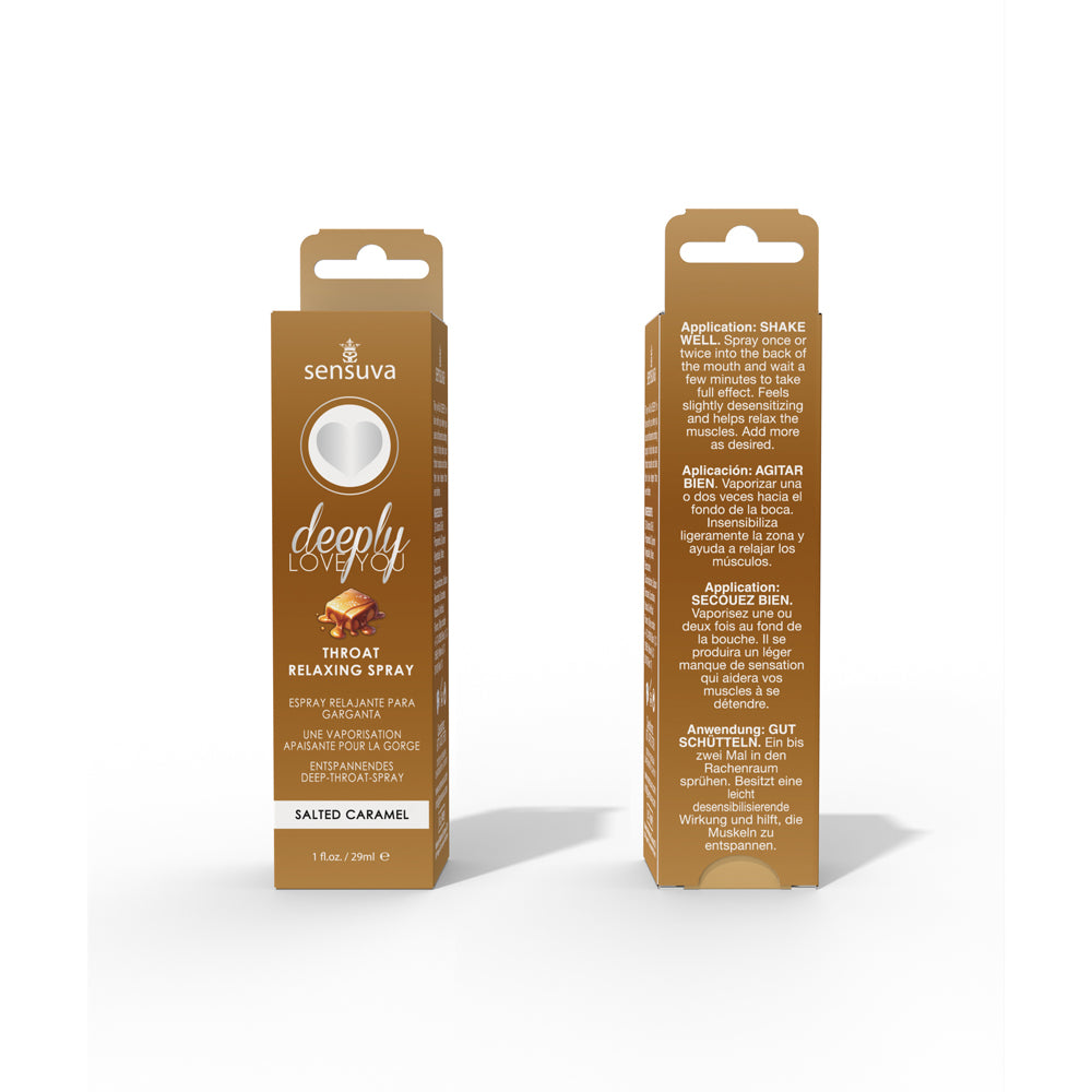 SENSUVA DEEPLY LOVE YOU THROAT RELAXING SPRAY SALTED CARAMEL 1 OZ.
