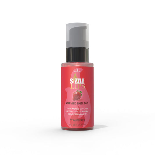 SENSUVA - SIZZLE LIPS GEL TÉRMICO FRESA 2 OZ.
