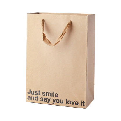 WOOD ROCKET - BOLSAS DE REGALO IRÓNICAS JUST SMILE PAQUETE DE 3