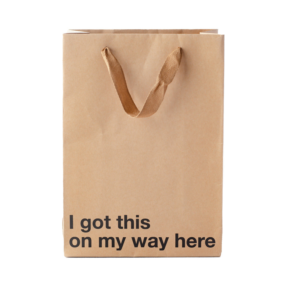 WOOD ROCKET - BOLSAS DE REGALO IRÓNICAS CONSEGUÍ ESTO DE CAMINO AQUÍ PAQUETE DE 3