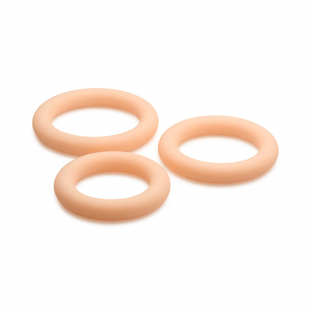 JOCK SILICONE COCK RING 3-PIECE SET LIGHT