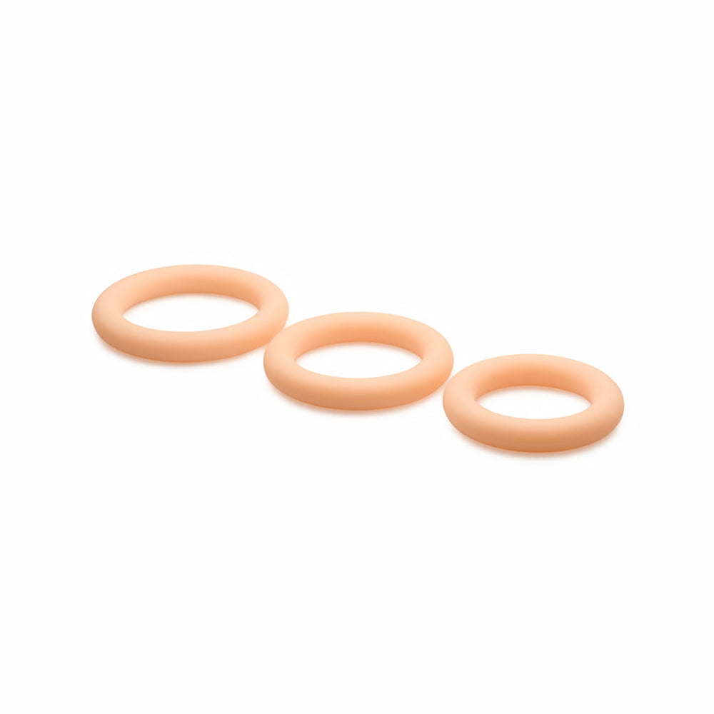 JOCK SILICONE COCK RING 3-PIECE SET LIGHT
