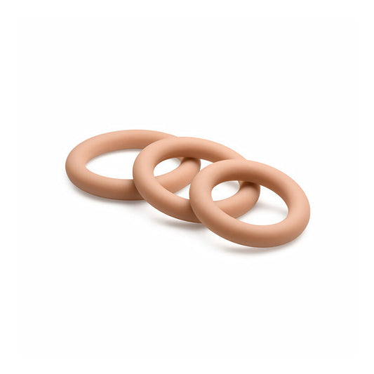 JOCK SILICONE COCK RING 3-PIECE SET MEDIUM