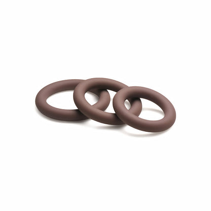 JOCK SILICONE COCK RING 3-PIECE SET DARK