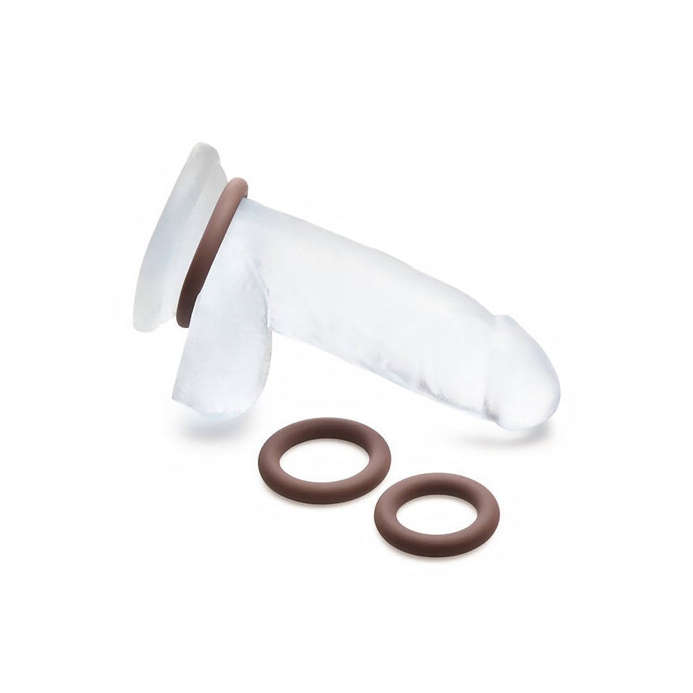 JOCK SILICONE COCK RING 3-PIECE SET DARK