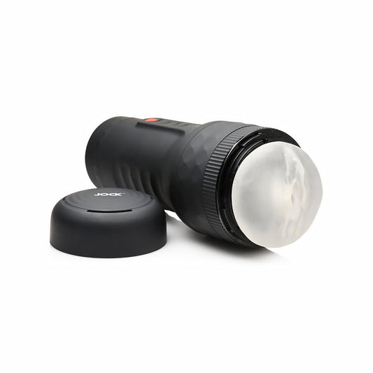 JOCK TIGHTENING & VIBRATING MASTURBATOR CLEAR