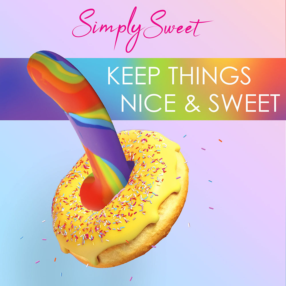 SIMPLY SWEET RAINBOW SILICONE DILDO