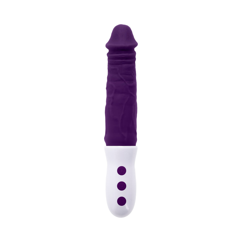 EVOLVED PLUM THRUST RECHARGEABLE THRUSTING VIBE SILICONE