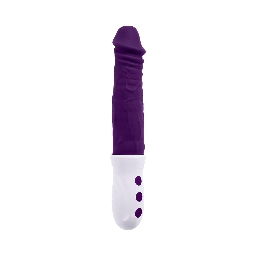 EVOLVED PLUM THRUST RECHARGEABLE THRUSTING VIBE SILICONE