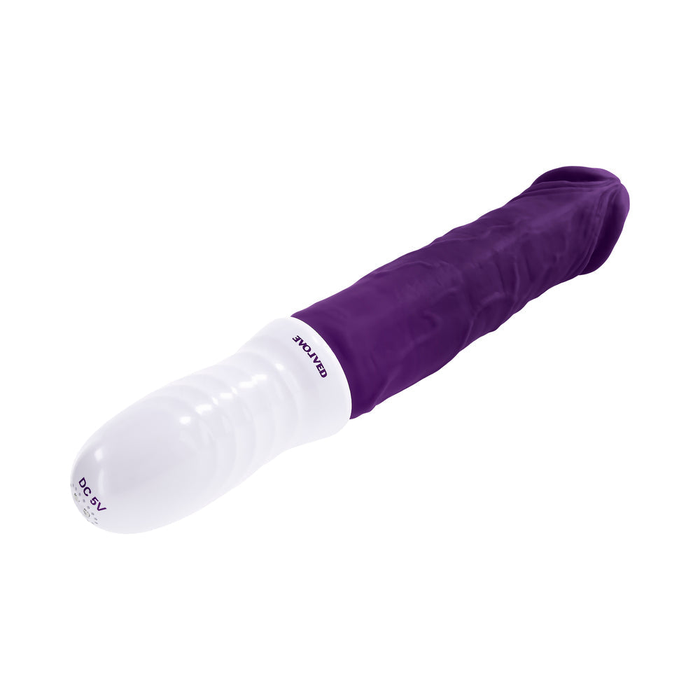 EVOLVED PLUM THRUST RECHARGEABLE THRUSTING VIBE SILICONE