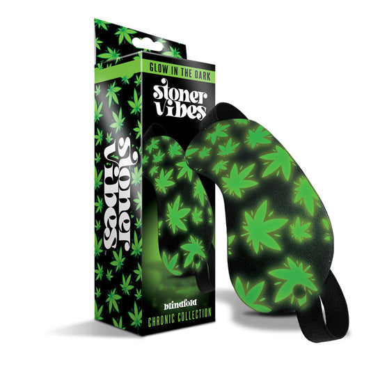 GLOBAL NOVELTIES - STONER VIBES CHRONIC COLLECTION GLOW IN THE DARK BLINDFOLD