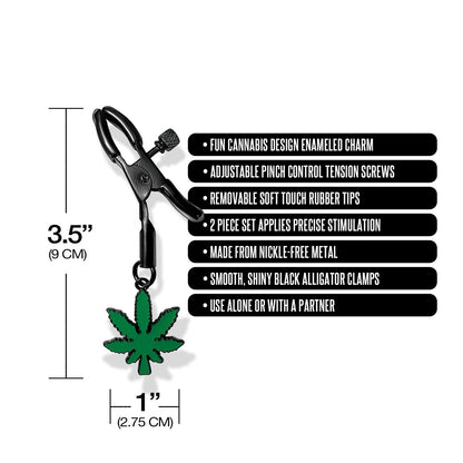 STONER VIBES CHRONIC COLLECTION ADJUSTABLE NIPPLE CLAMPS