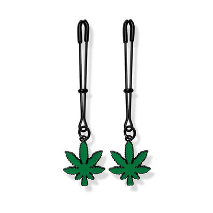 GLOBAL NOVELTIES - STONER VIBES CHRONIC COLLECTION ADJUSTABLE TWEEZER NIPPLE CLAMPS