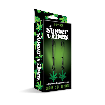 GLOBAL NOVELTIES - STONER VIBES CHRONIC COLLECTION ADJUSTABLE TWEEZER NIPPLE CLAMPS