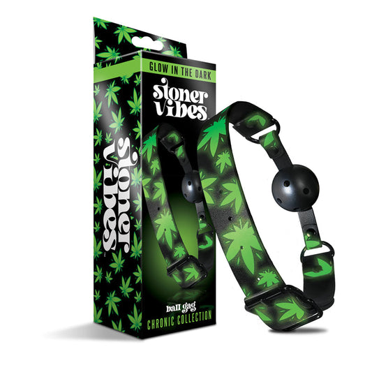 STONER VIBES CHRONIC COLLECTION GLOW IN THE DARK BREATHABLE BALL GAG