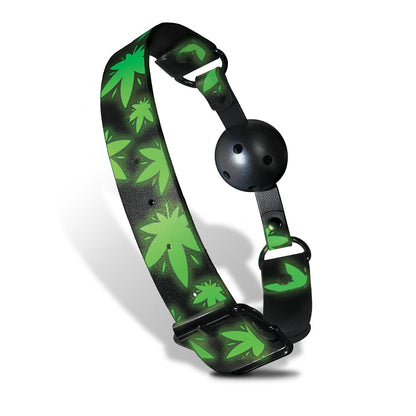 STONER VIBES CHRONIC COLLECTION GLOW IN THE DARK BREATHABLE BALL GAG