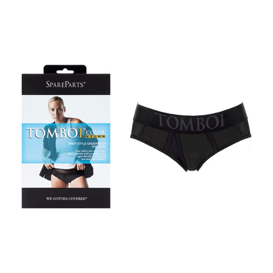 SPAREPARTS TOMBOI COVER BRIEF STYLE UNDERWEAR HARNESS NYLON BLACK/BLACK S
