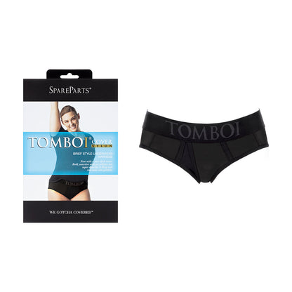 SPAREPARTS TOMBOI COVER BRIEF STYLE UNDERWEAR HARNESS NYLON BLACK/BLACK 4XL
