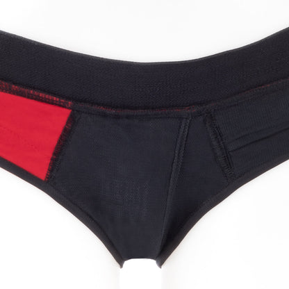 SPAREPARTS TOMBOI COVER BRIEF STYLE UNDERWEAR HARNESS NYLON RED/BLACK 2XL